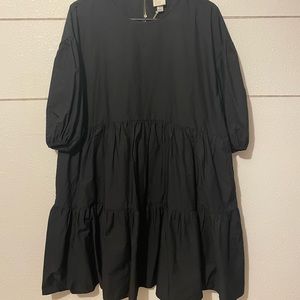NWT A New Day black babydoll dress size medium.
